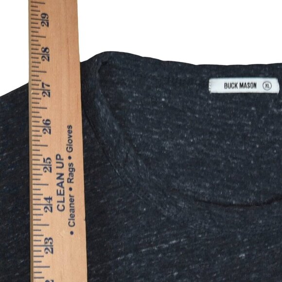 Buck Mason T Shirt Size XL Heathered Charcoal - Picture 4 of 6